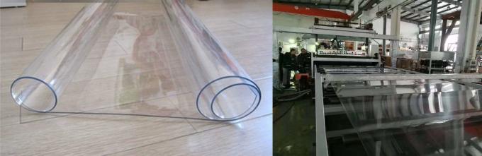 Ligne d'extrusion de feuille de PVC en plastique dur transparent 350 kg/h 0,4 à 10 mm d'épaisseur 1
