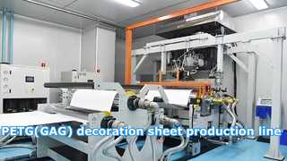 Ligne de production de feuilles de décoration PETG (GAG)