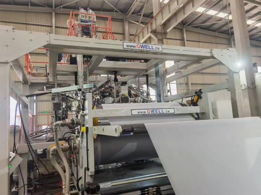 acheter Film moulé par extrusion de TPU de trois couches faisant à machine la boudineuse à vis simple online manufacture