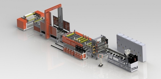 acheter Machine de fabrication de papier de pierre ligne d'extrusion de film étirable à trois couches online manufacture