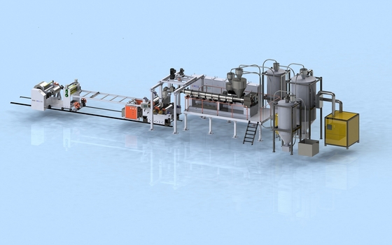 acheter Machine de coextrusion de feuilles de PP PS PET à trois couches 800 à 1500 mm Largeur 300 à 1500 kg/h Capacité online manufacture