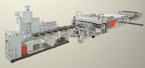 acheter Machine creuse de feuille de profil de PE Ligne de production creuse de conseil de construction de pp online manufacture