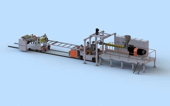 acheter Ligne de production de feuilles thermoformées PET 300-1200kg/h, conception à double vis sans cristallisation, haute efficacité énergétique du système de chauffage online manufacture