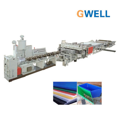 acheter La chaîne de production creuse de panneau de PE de machine creuse d'extrusion de feuille de profil de pp fournissent l'installation et la mise en service online manufacture