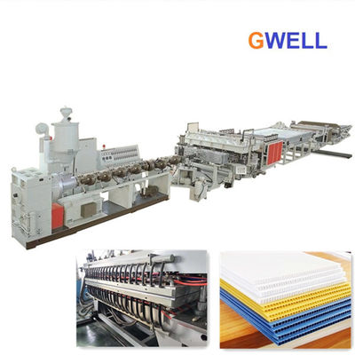 acheter Panneau creux de PE faisant l'extrusion de profil de cavité d'usine de machine de fabrication de feuille de polycarbonate de PE de machine online manufacture
