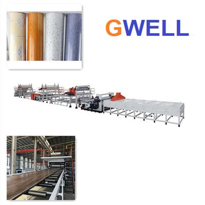 acheter Cuir large de plancher de PVC faisant la chaîne de production de parquet de machine 400kg H online manufacture