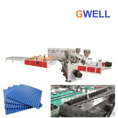 acheter Le PVC a glacé la ligne onduleuse 400kg h d'extrusion de panneau de tuile de toit online manufacture